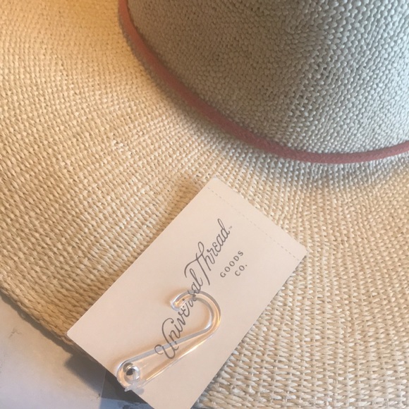 COPY - Universal Thread-Women's Straw Boater Hat with Chin Strap-NEW - Picture 6 of 6